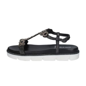 Sandalo Donna KEYS in pelle ed ecopelle – K-6383 BLACK