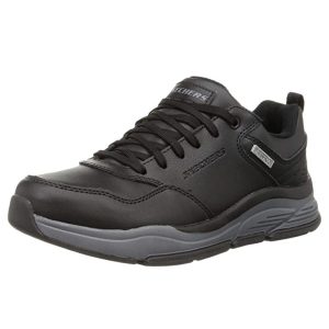 Sneaker Uomo SKECHERS in pelle – 210021/BKGY BLACK/GREY