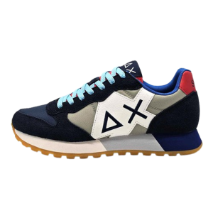 Sneaker Uomo SUN68 in tessuto e camoscio – JAKI BICOLOR Z34112 NAVY BLUE/GRIGIOCHIARO