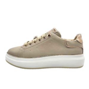 Sneaker Donna KEYS in pelle ed ecopelle  – K-10503 BEIGE/CIPRIA