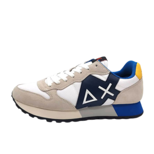 Sneaker Uomo SUN68 in tessuto e camoscio – JAKI SOLID Z42113 BIANCO