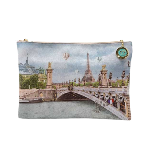 Pochette Donna YNOT? in goffrato – YES-605S2 PARIS BRIDGE