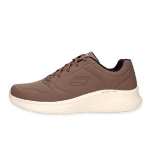 Sneaker Uomo SKECHERS in pelle Vegan – 232499/BRN BROWN