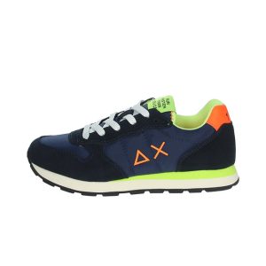 Sneaker Bambino SUN68 in tessuto e pelle scamosciato – TOM FLUO Z32302 NAVY BLUE