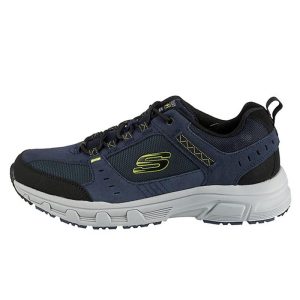 Sneaker Uomo SKECHERS in pelle e camoscio – 51893/NVLM NAVY/LIME