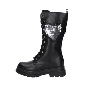 Stivale allacciato Bambina ASSO – AG-12666 BLACK