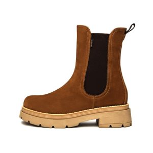 Stivaletto Chelsea Donna NERO GIARDINI in camoscio – I114320D/339 MALTO