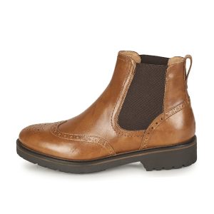 Tronchetto Chelsea Donna NERO GIARDINI in pelle – I013123D/400 CUOIO