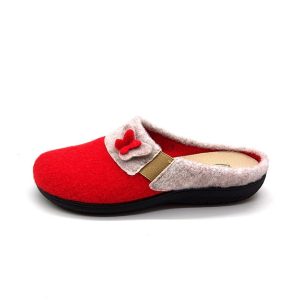 Ciabatta Donna CLiawalk in tessuto caldo – FLY1 ROSSO/PANNA