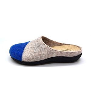 Ciabatta Donna Cliawalk in tessuto caldo – FLY14 AZZURRO/PANNA