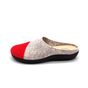 Ciabatta Donna Cliawalk in tessuto caldo – FLY14 ROSSO/PANNA