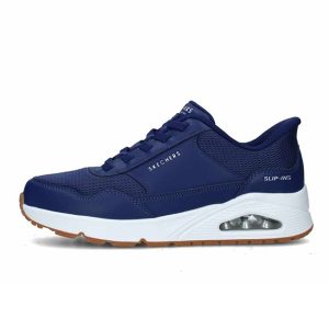 Sneaker Uomo SKECHERS in maglia ingegnerizzata e pelle – 183022/NVY NAVY