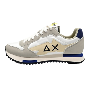 Sneaker Uomo SUN68 in tessuto e pelle – NIKI SOLID Z34120 BIANCO