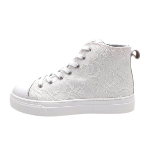 Sneaker Bambina NERO GIARDINI TEENS in tela – E332624F/707 BIANCO