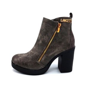 Tronchetto donna Lancetti in pelle abrasivata – LT017SD GREY