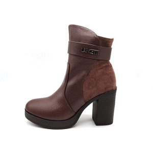 Tronchetto Donna Lancetti in pelle e camoscio – LT016SD BROWN