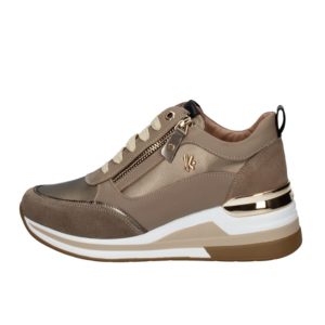 Sneaker Donna KEYS in pelle e camoscio – K-9811 DODO/TAUPE/CREMA