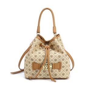 Secchiello Donna YNOT? in tessuto ed inserti in pelle – ROM-09S3 NUT