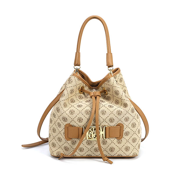 Secchiello Donna YNOT? in tessuto ed inserti in pelle – ROM-09S3 NUT