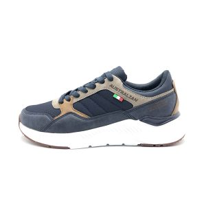 Sneaker Uomo Australian in ecopelle, camoscio e tessuto tecnico – AU032 NAVY