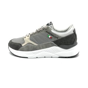 Sneaker Uomo Australian in ecopelle, camoscio e tessuto tecnico – AU032 GREY