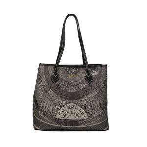Shopping Bag M Donna Gattinoni pelle/ecopelle- BIGPL6434WPQT34 BLACK/MULTI