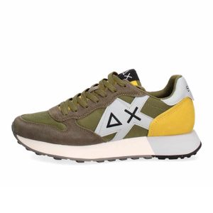 Sneaker Uomo SUN68 in tessuto e camoscio – JAKI 2.0 SOLID Z35111 MILITARE