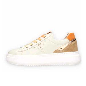 Sneaker Donna NERO GIARDINI in pelle – E513041D/713 OSSO