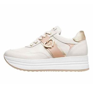 Sneaker Donna NERO GIARDINI in pelle – E512911D/713 OSSO