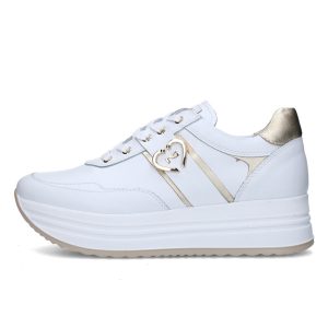 Sneaker Donna NERO GIARDINI in pelle – E512910D/707 BIANCO