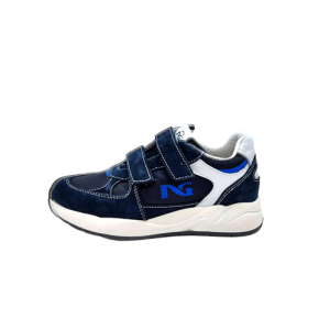 Sneaker Bambino NERO GIARDINI TEENS in camoscio e tessuto tecnico – E234221M/207 BLU