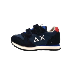 Sneaker Bimbo SUN68 TOM SOLID in tessuto e camoscio – Z34301B BOY’S TOM SOLID BABY NAVY BLU