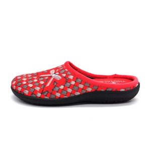 Ciabatta Donna THOTALE By CLIAWALK in tessuto caldo – INVERNO 2 ROSSO