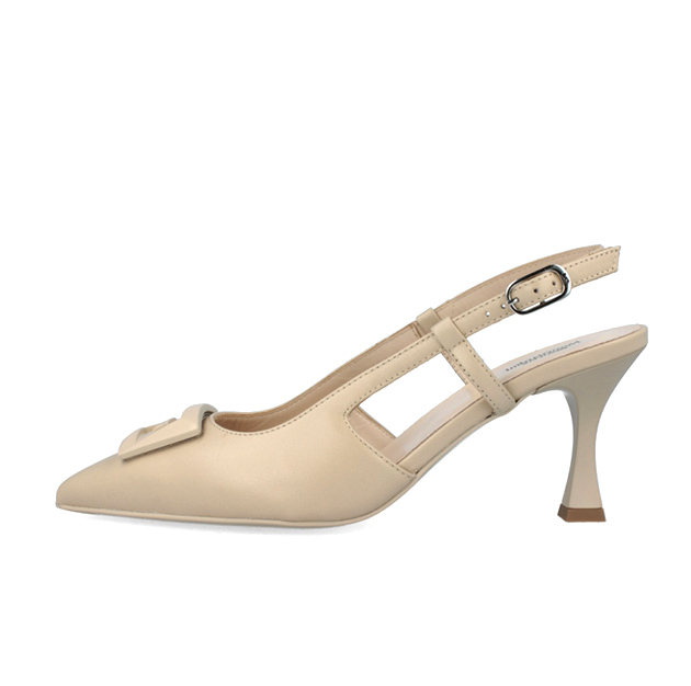 Décolleté Donna slingback NERO GIARDINI in pelle – E307080DE/453 LINO