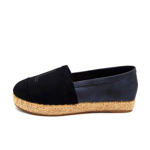 Slip On Donna LANCETTI in ecopelle scamosciata e satinata – LT104SD BLACK
