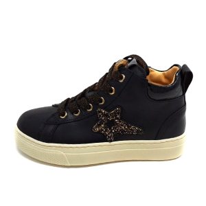 Sneaker Bambina NERO GIARDINI TEENS in pelle – I232425F/100 NERO