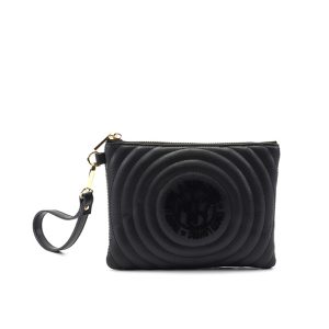 Pochette Small trapuntata Donna YNOT? in ecopelle – ROU-011S2 BLACK