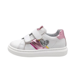 Sneaker Bambina NERO GIARDINI KIDS in pelle – E327374F/707 BIANCO