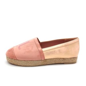 Slip On Donna LANCETTI in ecopelle scamosciata e satinata – LT104SD NUDE