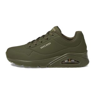 Sneaker Uomo SKECHERS in pelle – 52458/DKGR DARK GREEN