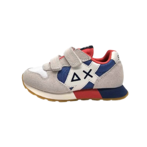 Sneaker Bimbo SUN68 JAKI BICOLOR in tessuto e camoscio – Z34312B BOY’S JAKI BICOLOR BIANCO/AVIO