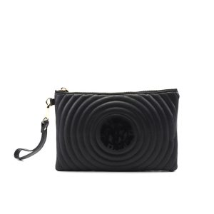 Pochette Large trapuntata Donna YNOT? in ecopelle – ROU-010S2 BLACK
