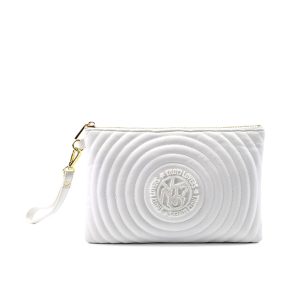 Pochette Large trapuntata Donna YNOT? in ecopelle – ROU-010S2 WHITE