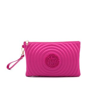 Pochette Large trapuntata Donna YNOT? in ecopelle – ROU-010S2 FUXIA