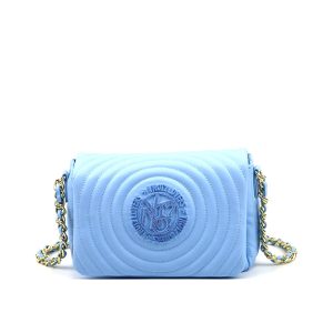Tracolla media trapuntata Donna YNOT? in ecopelle – ROU-002S2 LIGHT BLUE