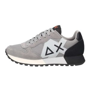 Sneaker Uomo SUN68 in tessuto e camoscio – JAKI BASIC Z44113 GRIGIO MEDIO