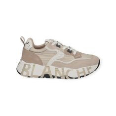 SCARPE STRINGATE “Sneakers Club105 – Voile Blanche” IN IN SUEDE E PELLE BEIGE/CUOIO 40 mm