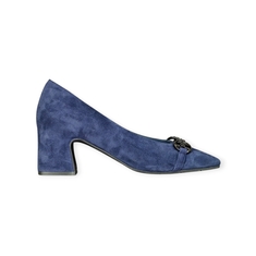 DECOLLETE’ “Silvia Rossini” IN SUEDE BLU 50 mm