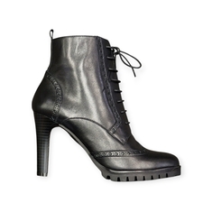 STIVALETTI STRINGATI “Joni” IN PELLE NERO 100 mm