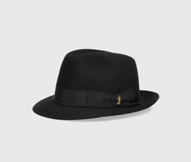 CAPPELLO “Q.S.Charlait- Borsalino” FELTRO RASATO NERO